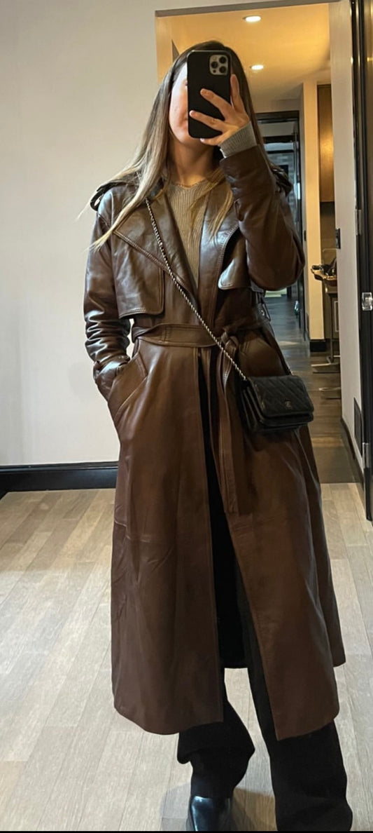 LEATHER TRENCH